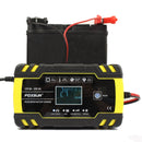 FOXSUR 12V-24V Car Motorcycle Truck Repair Battery Charger AGM Charger, EU Plug