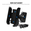 CS-856C1 Motorcycle Rotatable Chargeable Aluminum Alloy Mobile Phone Holder, Handlebar Version (Black)