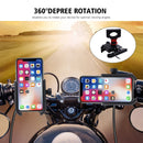 CS-856C1 Motorcycle Rotatable Chargeable Aluminum Alloy Mobile Phone Holder, Handlebar Version (Black)