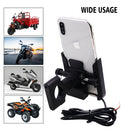 CS-856C1 Motorcycle Rotatable Chargeable Aluminum Alloy Mobile Phone Holder, Handlebar Version (Black)