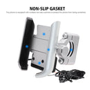 CS-856C2 Motorcycle Rotatable Chargeable Aluminum Alloy Mobile Phone Holder, Handlebar Version(Silver)