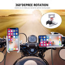 CS-856C2 Motorcycle Rotatable Chargeable Aluminum Alloy Mobile Phone Holder, Handlebar Version(Silver)
