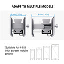 CS-856C2 Motorcycle Rotatable Chargeable Aluminum Alloy Mobile Phone Holder, Handlebar Version(Silver)