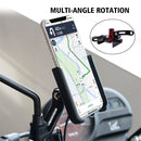 CS-856D1 Motorcycle Rotatable Chargeable Aluminum Alloy Mobile Phone Holder, Mirror Holder Version(Black)