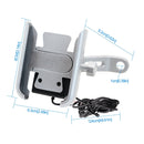 CS-856D1 Motorcycle Rotatable Chargeable Aluminum Alloy Mobile Phone Holder, Mirror Holder Version(Silver)