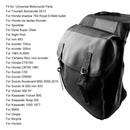 MB-OT298 Motorcycle Accessories Modified Side of the Box Canvas Bag Knight Bag Kit(Black)