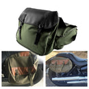 MB-OT298 Motorcycle Accessories Modified Side of the Box Canvas Bag Knight Bag Kit(Green)
