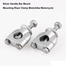 MB-MH027-S Universal Motorcycle Aluminum + Iron 22mm Single Hole Handlebar Fixed Bracket