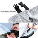210D Oxford Cloth Motorcycle Electric Car Rainproof Dust-proof Cover, Size: XXXL (Black Silver)