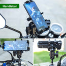 U-shaped Bolt Ball-Head Motorcycle Handlebar Multi-function Eight-jaw Aluminum Phone Navigation Holder Bracket, Width of Phone: 6.5-10.2cm &