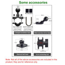 U-shaped Bolt Ball-Head Motorcycle Handlebar Multi-function Eight-jaw Aluminum Phone Navigation Holder Bracket, Width of Phone: 6.5-10.2cm &