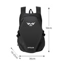 45L Motorcycle Rainproof Shoulders Helmet Soft Riding Backpack with Side & Back Pockets (Black)