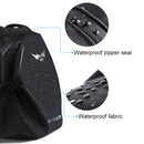 45L Motorcycle Rainproof Shoulders Helmet Soft Riding Backpack with Side & Back Pockets (Black)