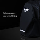 45L Motorcycle Rainproof Shoulders Helmet Soft Riding Backpack with Side & Back Pockets (Black)