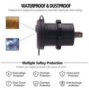 CS-587 12V 2.4A Motorcycle Waterproof Digital Display Voltage Mobile Phone USB Charger Holder(Green)