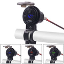 CS-587 12V 2.4A Motorcycle Waterproof Digital Display Voltage Mobile Phone USB Charger Holder(Green)
