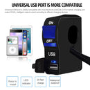 CS-838B 12V 2A Motorcycle Waterproof Mobile Phone USB Charger with Indicator Light Switch(Red)