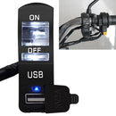 CS-838B 12V 2A Motorcycle Waterproof Mobile Phone USB Charger with Indicator Light Switch(White)