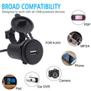 Motorcycle Waterproof DC DC 9-24V 5V / 1.5A USB Phone Charger Adapter, with Indicator Light