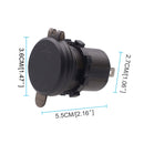 Car Waterproof 12-24V 3.1A Dual USB Charger Adapter + Voltmeter(Green Light)