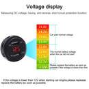 Car Waterproof 12-24V 3.1A Dual USB Charger Adapter + Voltmeter(Red Light)