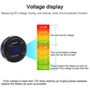 Motorcycle Waterproof 12-24V 2.1A Dual USB Charger Adapter + Voltmeter(Blue Light)