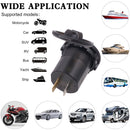 Motorcycle Waterproof 12-24V 2.1A Dual USB Charger Adapter + Voltmeter(Green Light)