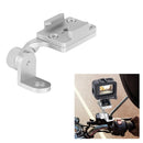 RUIGPRO Motorcycle Handlebar Alloy Phone Bracket for GoPro HERO9 Black / HERO8 Black /7 /6 /5, Insta360 One R, DJI Osmo Action, Xiaoyi Sport Cameras(Silver)