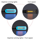 2 PCS D12V Motorcycle LED Waterproof Dynamic Blinker Side Lights Flowing Water Turn Signal Light without Handle (Blue Light)