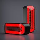 2 PCS D12V Motorcycle LED Waterproof Dynamic Blinker Side Lights Flowing Water Turn Signal Light without Handle (Red Light)