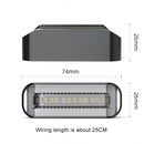 2 PCS D12V Motorcycle LED Waterproof Dynamic Blinker Side Lights Flowing Water Turn Signal Light without Handle (White Light)