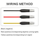2 PCS D12V Motorcycle LED Waterproof Dynamic Blinker Side Lights Flowing Water Turn Signal Light without Handle (White Light)