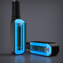 2 PCS D12V Motorcycle LED Waterproof Dynamic Blinker Side Lights Flowing Water Turn Signal Light with Handle (Blue Light)