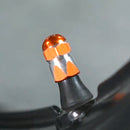 2 PCS Motorcycles Gas Cap Mouthpiece Cover Tire Cap Tire Valve Caps (Orange)