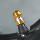 2 PCS Motorcycles Gas Cap Mouthpiece Cover Tire Cap Tire Valve Caps (Gold)