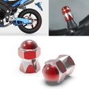 2 PCS Motorcycles Gas Cap Mouthpiece Cover Tire Cap Tire Valve Caps (Red)