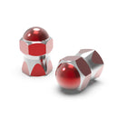 2 PCS Motorcycles Gas Cap Mouthpiece Cover Tire Cap Tire Valve Caps (Red)