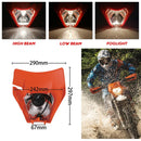 Speedpark H4 KTM Cross-country Motorcycle LED Headlight Grimace Headlamp (Black)