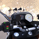 CS-330I1 Hexagon X Shape Motorcycle Four-claw Fixed Mobile Phone Holder Bracket, Rearview Mirror Version (Black)