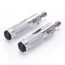 Speedpark 1 Pair Universal Folding Footrests Footpegs Foot Rests Pegs Rear Pedals Set 8mm Install Bolts (Silver)