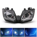 Speedpark Motorcycle LED Headlight Assembly with Angel Eyes for Kawasaki NINJA 250 300 ZX6R ZX 6R 2013-2016