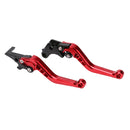 Speedpark Motorcycle Modified Adjustable Brake Clutch Handle Lever for Honda GROM MSX125 (Red)