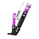 Motorcycle Modified Aluminum Alloy Side Tripod Adjustable Pedal Holder (Purple)