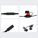 Motorcycle USB Charger with Waterproof Cover Switch Control (Green Light)
