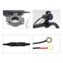 Motorcycle USB Charger with Waterproof Cover Switch Control (Green Light)