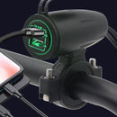 Motorcycle USB Charger with Waterproof Cover Switch Control (Green Light)