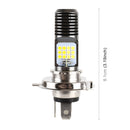 H4 DC12V / 7.4W Motorcycle LED Headlight with 24LEDs SMD-3030 Lamp Beads (Yellow + White)