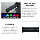 WUPP CS-990A1 Motorcycle Modified Intelligent Electric Heating Hand Cover Heated Grip Handlebar with Five Gear Temperature Control & Five Colors Indicator (Black)