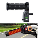 CS-503A3 Motorcycle Modified Electric Heating Hand Cover Heated Grip Handlebar with Digital Voltmeter(Green)