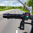 CS-503A3 Motorcycle Modified Electric Heating Hand Cover Heated Grip Handlebar with Digital Voltmeter(Green)